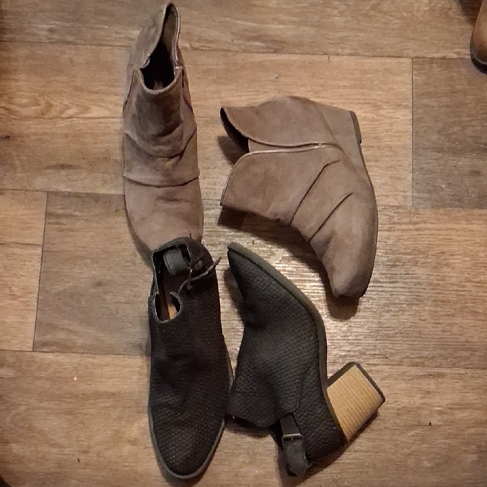 Stylish Women's Ankle Boots - Black and Brown